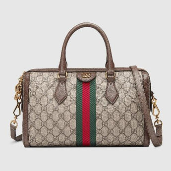 Gucci Ophidia Medium Top Handle Bag GG Supreme Canvas
