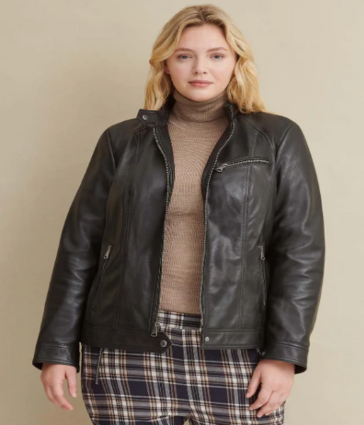 Collar Leather Jacket