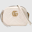 Gucci GG Marmont Small Matelassé Shoulder Bag White