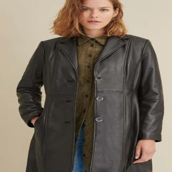 Nora Button Down Lamb Trench