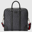 Gucci GG Supreme Briefcase Black/Grey Canvas
