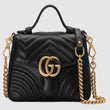 Gucci GG Marmont Mini Top Handle Bag Black