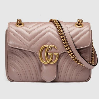 Gucci GG Marmont Small Shoulder Bag Dusty Pink