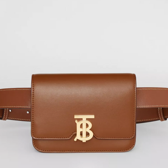 Burberry Belted Leather TB Bag Brown