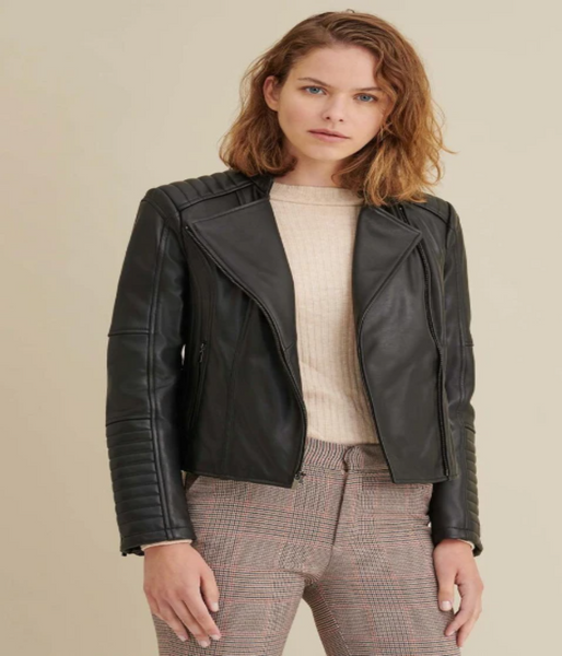 Alexis Quilted Leather Moto Jacket