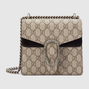 Gucci Dionysus GG Supreme Mini Bag Beige Black