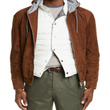 Suede Hooded Jacket