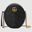 Gucci GG Marmont Mini Round Shoulder Bag Black