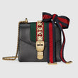 Gucci Sylvie Leather Mini Chain Bag Black