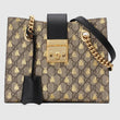 Gucci Padlock Small GG Bees Shoulder Bag Black