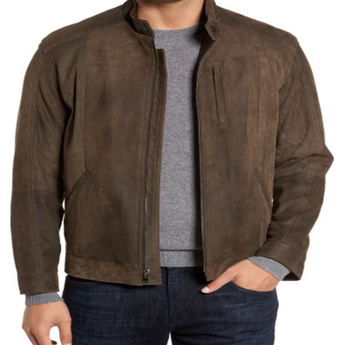 Suede Moto Jacket
