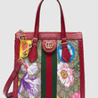 Gucci Ophidia GG Flora small tote bag red