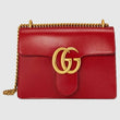 Gucci GG Marmont Leather Shoulder Bag Red