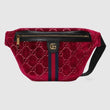 GG Velvet Belt Bag Red