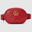 Gucci GG Marmont Matelassé Leather Belt Bag Hibiscus Red