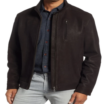 Leather Bomber Jacket