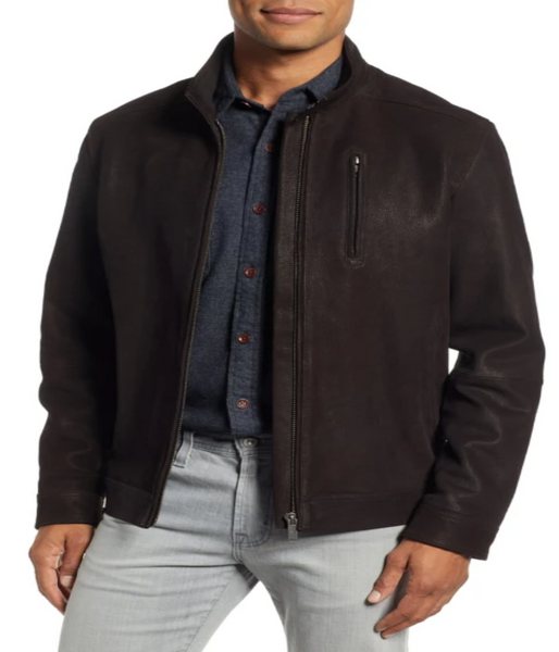 Leather Bomber Jacket