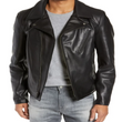 Waxy Cowhide Leather Moto Jacket