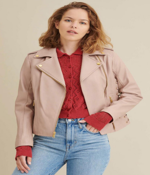 Lauren Leather Jacket with Side Lacing