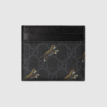 Gucci GG Card Case with Tiger Print