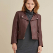 Monica Asymmetrical Leather Jacket