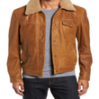 Vintage Buffalo Leather Trucker Jacket