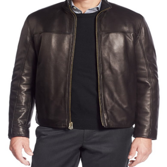 Lambskin Leather Moto Jacket