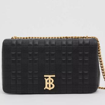 Burberry Medium Quilted Lambskin Lola Bag Black
