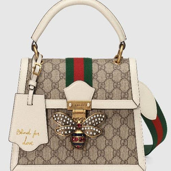 Gucci Queen Margaret GG Small Top Handle Bag White