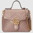 Gucci GG Marmont Small Top Handle Bag Dusty Pink Matelasé