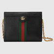 Gucci Ophidia Leather Small Shoulder Bag Black