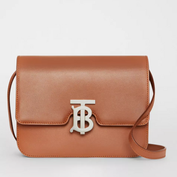 Burberry Small Leather TB Bag Brown