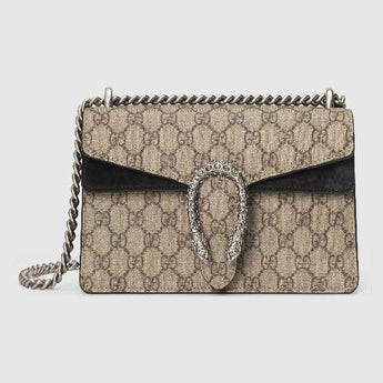 Gucci Dionysus Small GG Shoulder Bag Beige Black