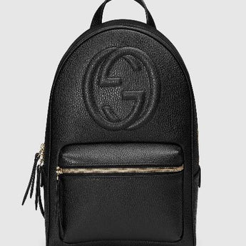 Gucci Soho Leather Chain Backpack Black