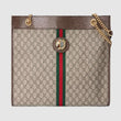 Gucci Exclusive Rajah GG Tote GG Supreme Beige Black
