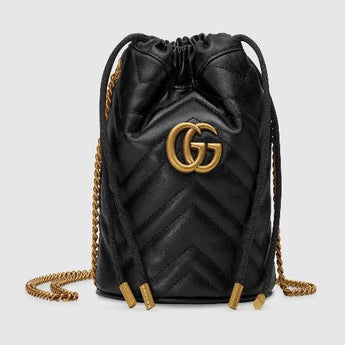 Gucci GG Marmont Mini Bucket Bag Black