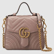 Gucci GG Marmont Mini Top Handle Bag Dusty Pink