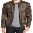 Calfskin Leather Racer Jacket