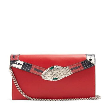 Gucci Lilith Leather Shoulder Bag Red