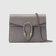 Gucci Dionysus Leather Super Mini Bag Grey