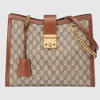 Gucci Padlock Medium GG Shoulder Beige/Ebony Brown