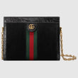 Gucci Ophidia Suede Small Shoulder Bag Black