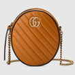 Gucci GG Marmont Mini Round Shoulder Bag Cognac