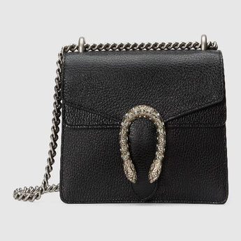 Gucci Dionysus Leather Mini Bag Black