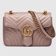 Gucci GG Marmont Medium Matelasse Shoulder Bag Dusty Pink