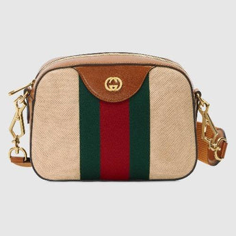 Gucci Vintage Canvas Shoulder Bag