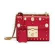 Gucci Padlock Shoulder Bag Red With Pearls