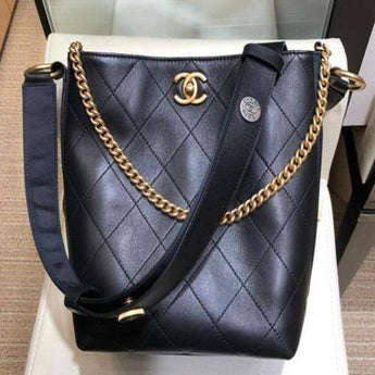Chanel Hobo Handbag Black