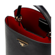 Prada Panier Small Saffiano Bag Black/Red
