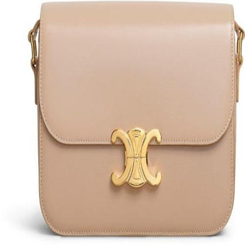 Celine Teen Triomphe Bag In Shiny Calfskin Nude